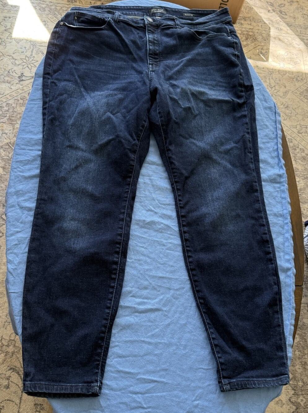 Judy Blue Signature Sz 22W Fit Skinny Jeans Women’s Dark Wash Stretch Denim